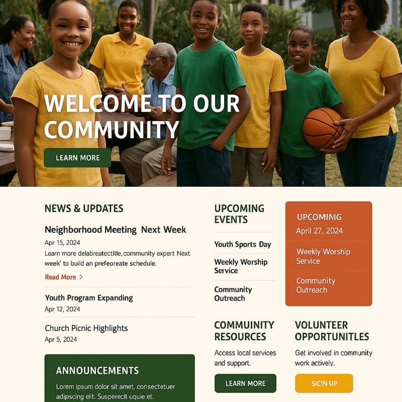 Community & Organization Hub template